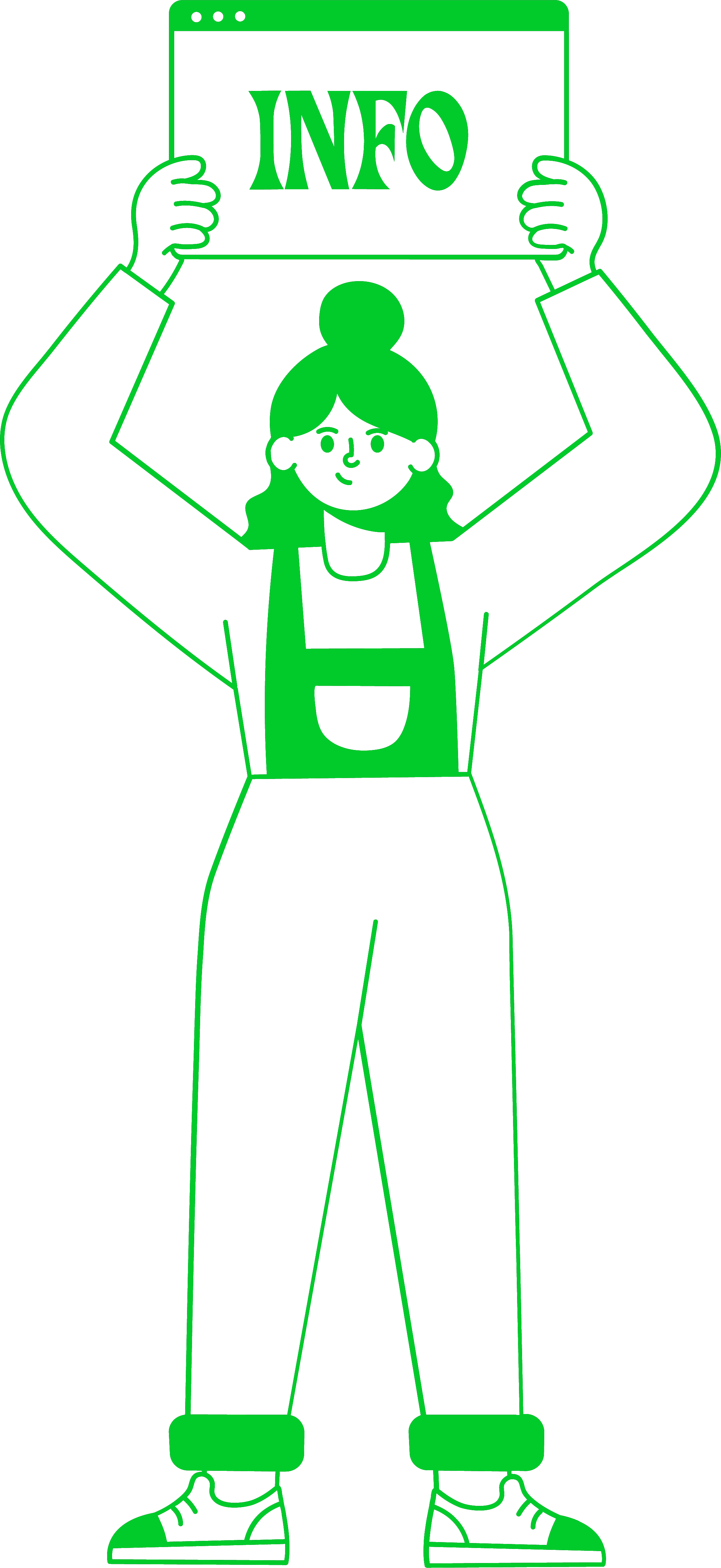 illustration pictogramme fille info